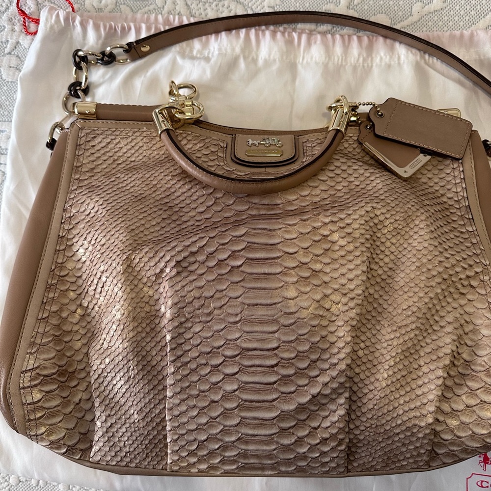 Authentic Coach Madison Collection Python Toffee … - image 2